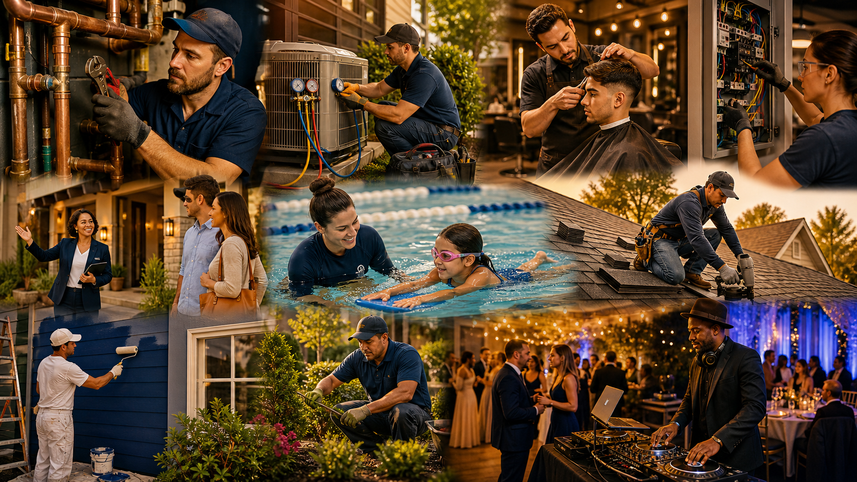 The plumbers, HVAC owners, barbers, swim instructors, and realtors Atlas serves